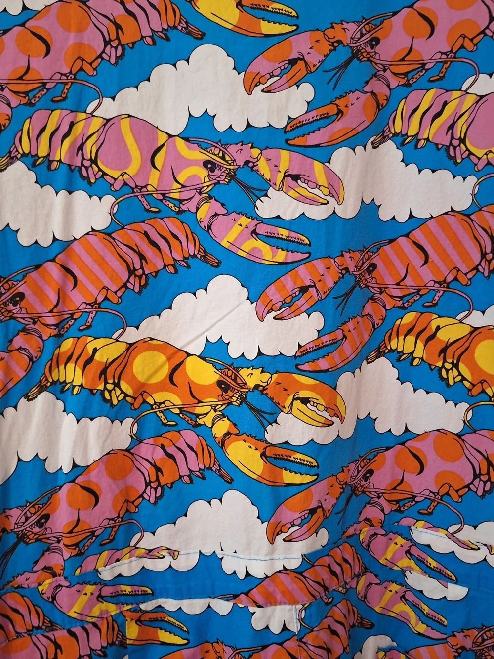 Nooworks Blue, Orange and Pink Lobster Print Jumpsuit Coveralls XXL - Picture 5 of 6
